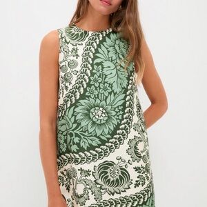 Tuckernuck Green and Cream Floral Mini Dress